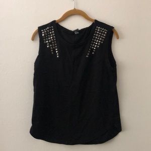 Black studded tank top
